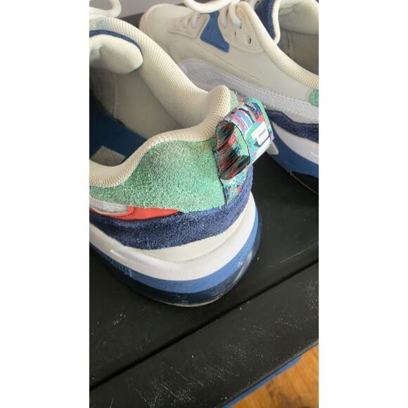 PUMA Mirage Sport White Blue Green Colorblock 397817-02 Men's Athletic Sneakers - Picture 9 of 12